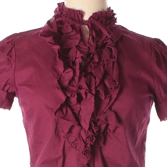 Romantic Ruffled Button Down Shirt - Picture 2 of 5